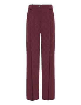 Pantaloni Jacquard Con Motivo Cravatta