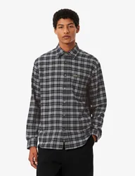 Regular Fit Pure Cotton Plaid Flannel Shirt Green Mix male
