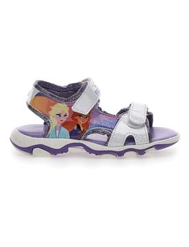 MINNIE Sandali Viola e Argento Con Strappi In Velcro Frozen 17308 30