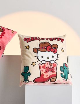 Federa con motivo cowboy Hello Kitty - panna