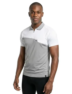 Polo à Manches Courtes Advanced 17283 Grey-Flecked / White L - MASCOT - FashionsVida