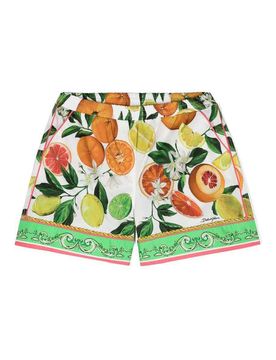 Shorts con stampa di frutta