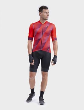 Maglia ciclismo PR-R SQUARE rosso