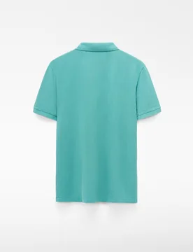 Polo de manga corta de hombre regular fit en piqué de algodón orgánico - Adolfo Dominguez - FashionsVida