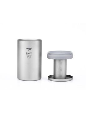 Teebecher mit Teefilter Grau