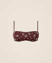 Haut de maillot de bain bandeau avec broderie