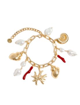 Mini Gold Covered Brass Charm Bracelet