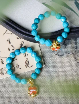 Autumn new hand-woven agate faceted bead ring, cultural relic, imitation turquoise, traditional Chinese style, niche finger ring - Aliexpress - FashionsVida