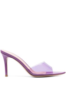 Pointed Plexiglass Sandals with 85 mm Heel
