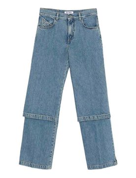 The Attico Jeans in cotone azzurro