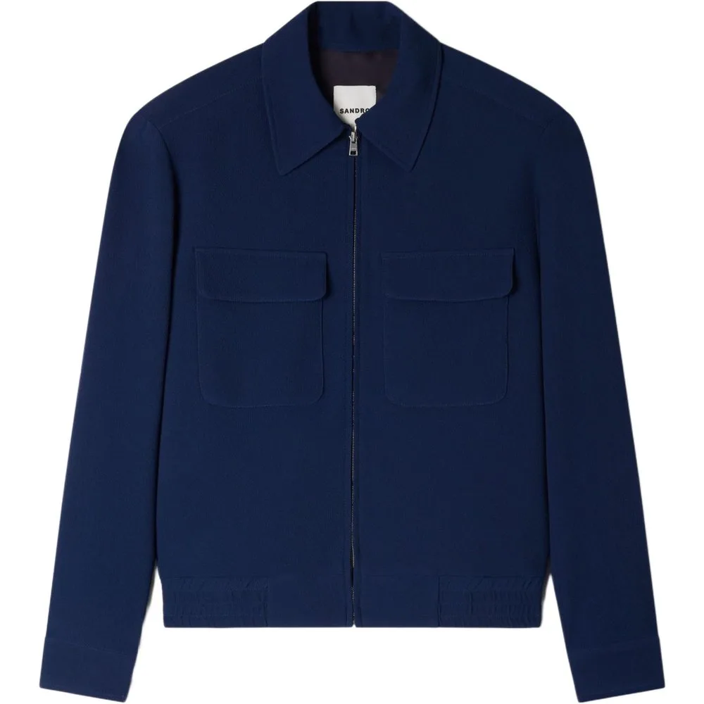 Cazadora bomber de hombre con cierre de cremallera y textura - sandro - FashionsVida