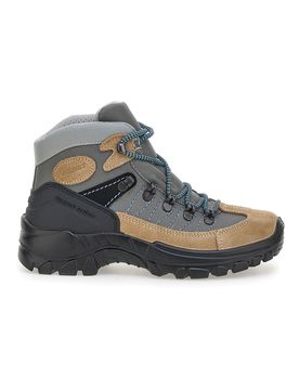 Scarponcini da trekking beige e grigi con suola carrarmato 13342S42 40