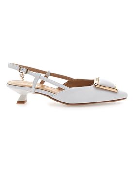 Décolleté Bianche Con Cinturino e Tacco Ferre F212 38