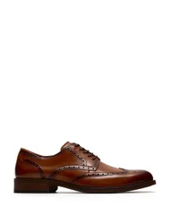 Wide Fit Leather Brogues Tan male