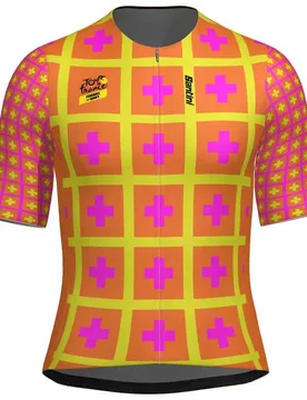 Maglia A Maniche Corte Tdffaz Grand Départ Suisse Orange Fluo - Santini - FashionsVida