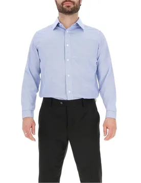 Mens And Collared Neck Point Collar Long Sleeve Shirt In Blue - Size 15 Inch - Scotch & Soda - FashionsVida