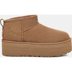Botas Classic Ultra Mini de mujer en piel con plataforma