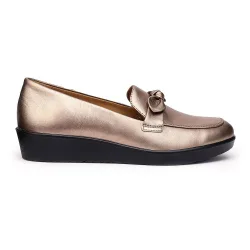 Women's 'Amber' Wedge Loafers in Rose Gold Size: 7.5 - Rose Gold - Size: 7.5