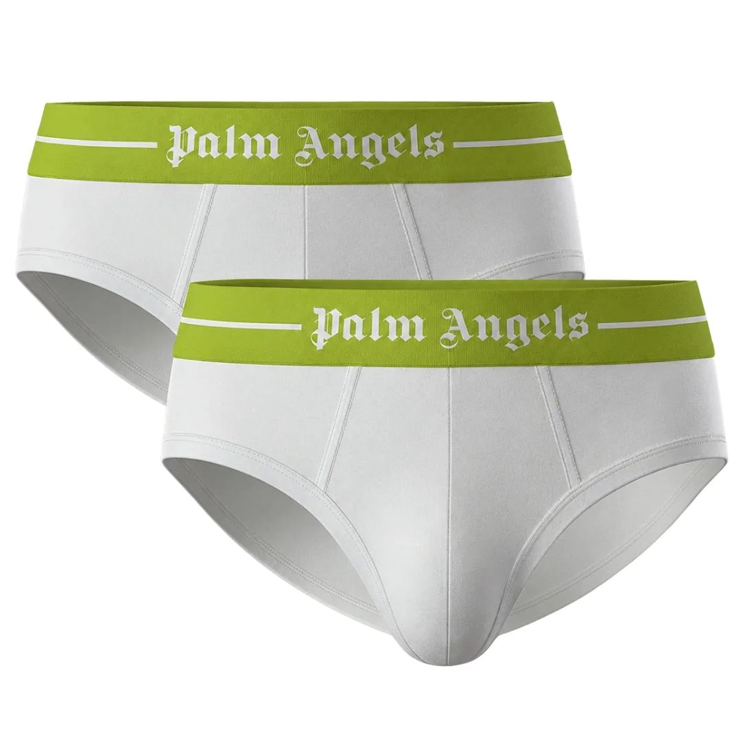 Mens Briefs In White Multipack - Palm Angels - FashionsVida