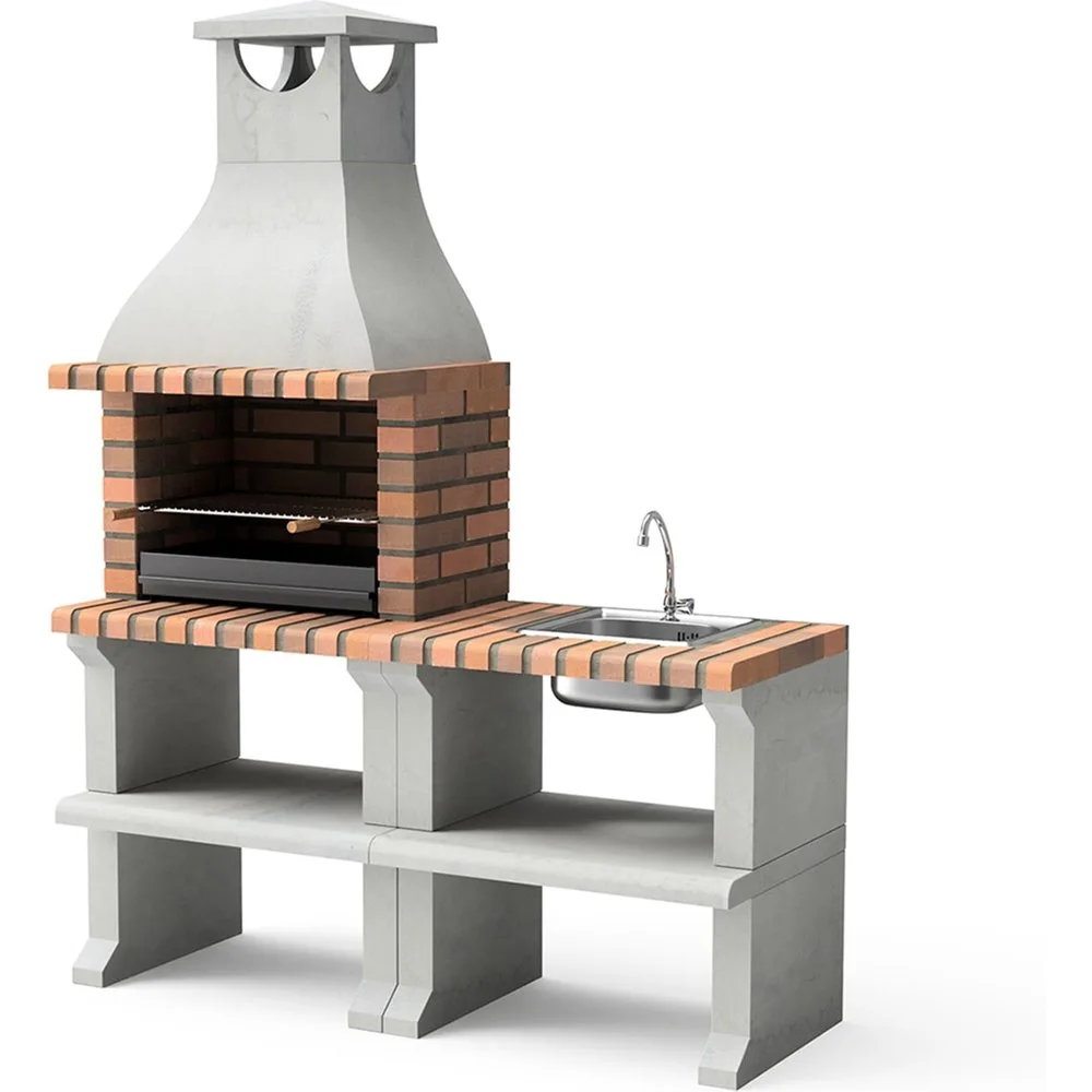 Cocina De Exterior Ragusa P2 Ladrillo - Movelar - FashionsVida