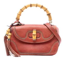 Medium Leather New Bamboo Satchel