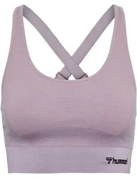 Top De Sport Cleaa Seamless Nirvana Melange XS - Hummel - FashionsVida