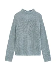 Jersey de cuello alto azul claro XS