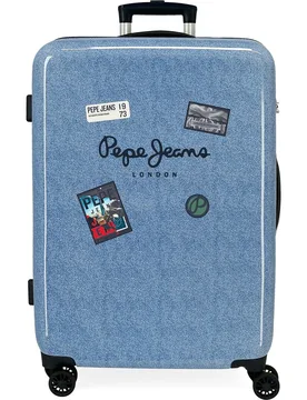 Maleta mediana Digital Damon rígida con capacidad de 70L - Pepe Jeans - FashionsVida