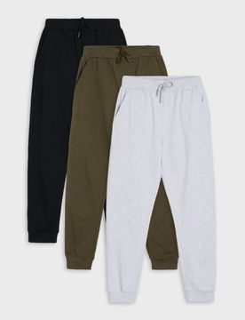 Confezione da 3 paia di pantaloni da tuta jogger - nero