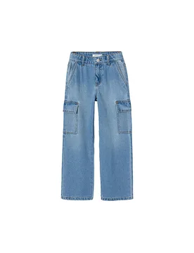Jeans cargo regular fit NKFROSE da bambina azzurro 164 - Name it - FashionsVida