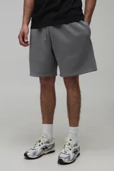 Herren Basic Relaxed-Fit Jersey-Shorts Charcoal Größe XS