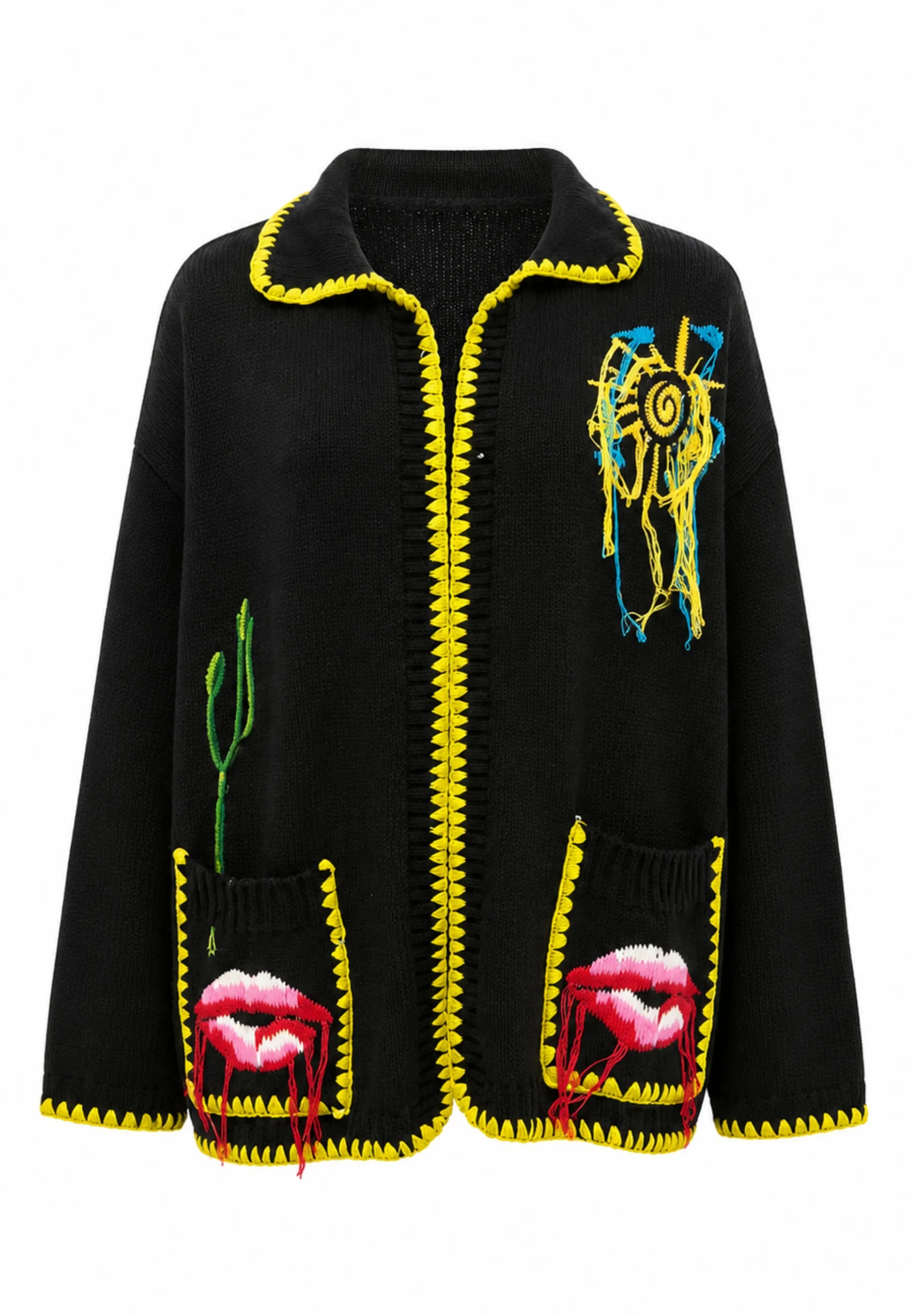 CARDIGAN Donna CON BORDO A CONTRASTO - AKEP - FashionsVida