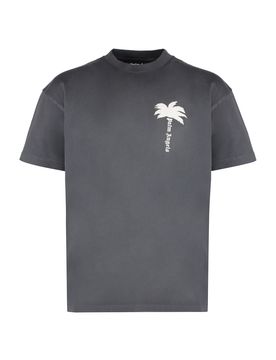 Palm Tree-print Cotton T-shirt