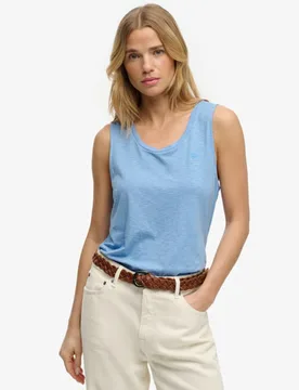 Superdry Damen Tanktop mit Rundhalsausschnitt Blue - Größe: 36 - 24.99 - FashionsVida