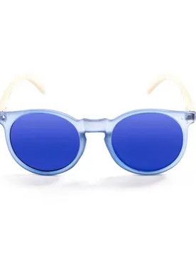 Lizard Wood Polarized Sunglasses Blue Transparent / Blue One Size Men,Women - Ocean Sunglasses - FashionsVida
