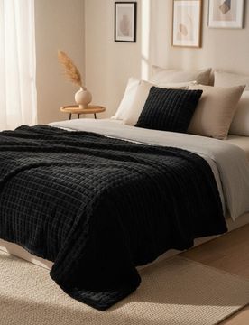 Sinsay - Coperta bubble - nero