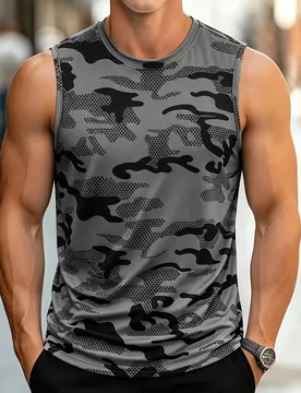 New Men's Camouflage Tank Top Summer Sleeveless Sports T Shirts Gym Fitness Running Quick Dry Breathable Loose Men Training vest - Aliexpress - FashionsVida
