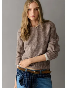 Maglione Ashley Dark Stone Beige L - Pepe jeans - FashionsVida