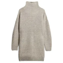 Vestito Midi A Maniche Lunghe Chunky Rib Light Grey Twist M