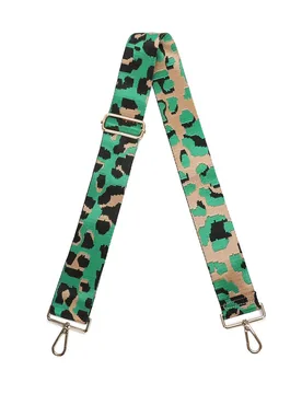 Leopard Print Canvas Adjustable Strap - Green - Size: One Size - Fontanella Fashion - FashionsVida
