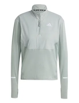Felpa Con Mezza Zip Ultimate Hi Vis Reflective Silver Green XS - Adidas - FashionsVida
