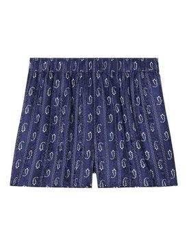 Shorts in misto seta stampata