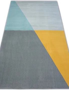 Teppiche Teppich Scandi 18487/572 - Trapez Grau Gold 80x150 Cm 80x150 Cm - RUGSX - FashionsVida
