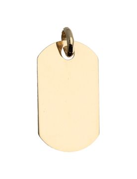 Ciondolo Medaglia Personalizzabile Oro Giallo GL102101