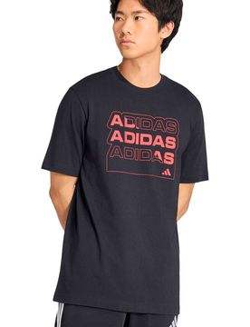 Multi linear camiseta manga corta hombre Negro (M)