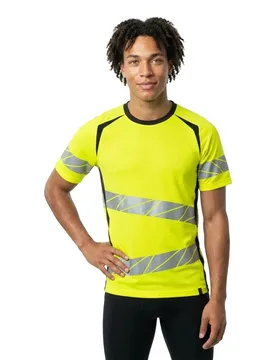 T-shirt à Manches Courtes Accelerate Safe 19082 Hi-Vis Yellow / Dark Navy 4XL - MASCOT - FashionsVida