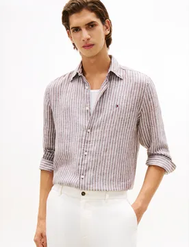 LINEN BENGAL STRIPE RF SHIRT male