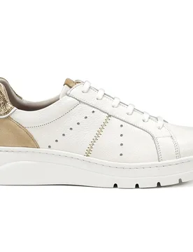 Zapatillas de cordones de mujer fabricados en piel - Fluchos - FashionsVida