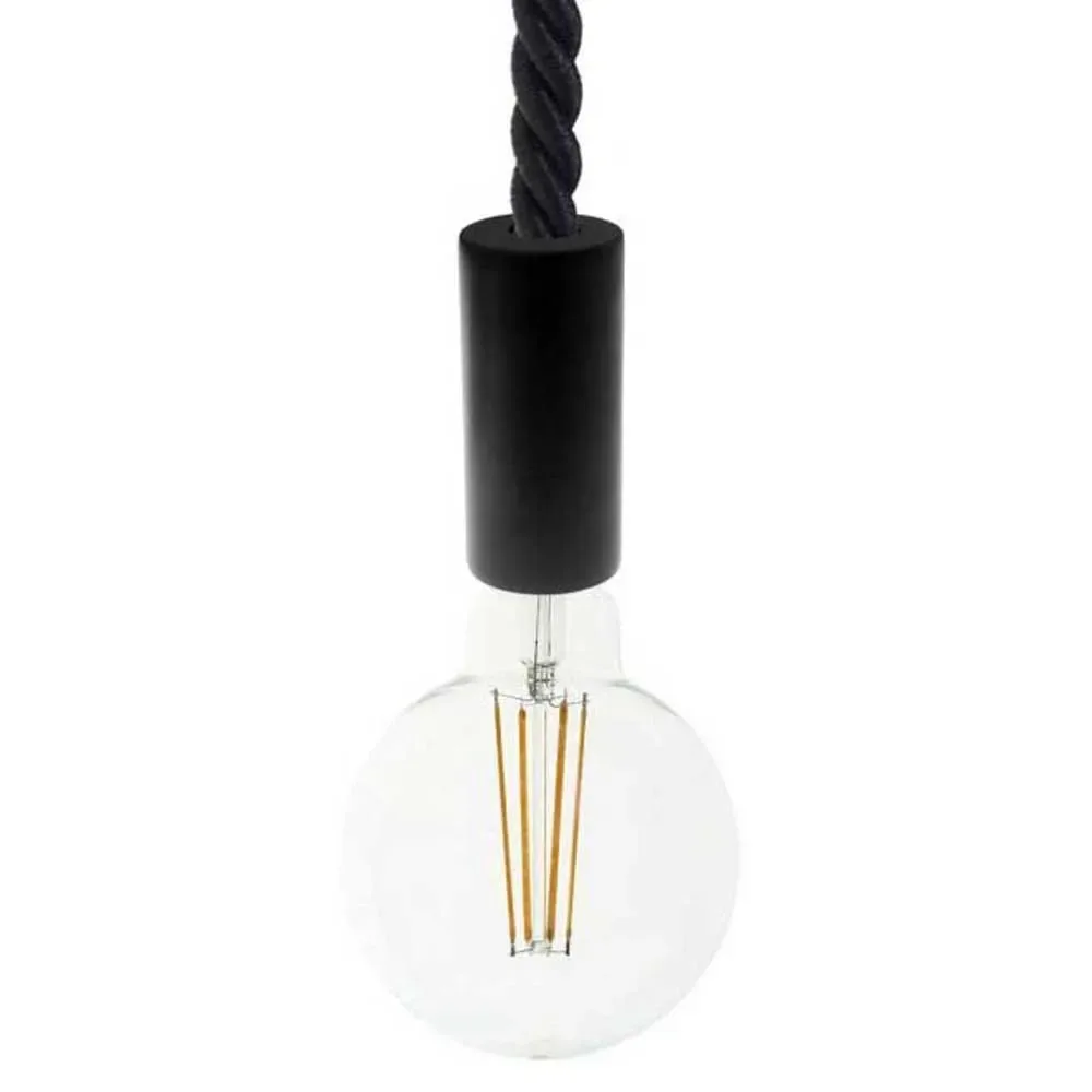Cables Lampe Suspendue Avec Ampoule Nautical Cable 2xl 1 M Black One Size - Creative - FashionsVida