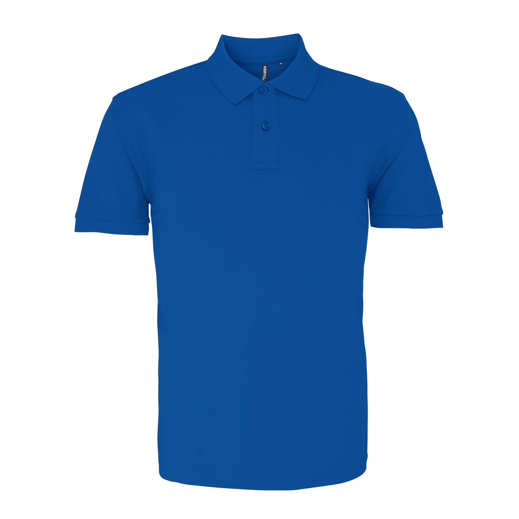 Mens Plain Short Sleeve Polo Shirt (Bright Royal) - Multicolour Cotton - Size Medium - Asquith & Fox - FashionsVida